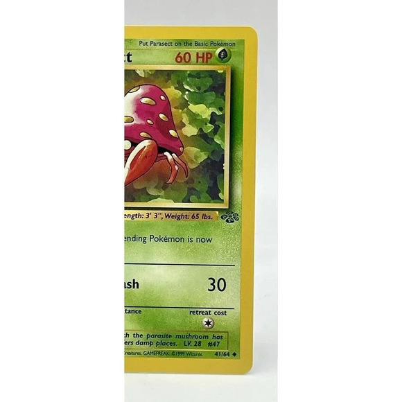 Parasect 41/64 Jungle Set Non Holo Vintage 1999 Pokémon Card WOTC LP - Picture 3 of 6